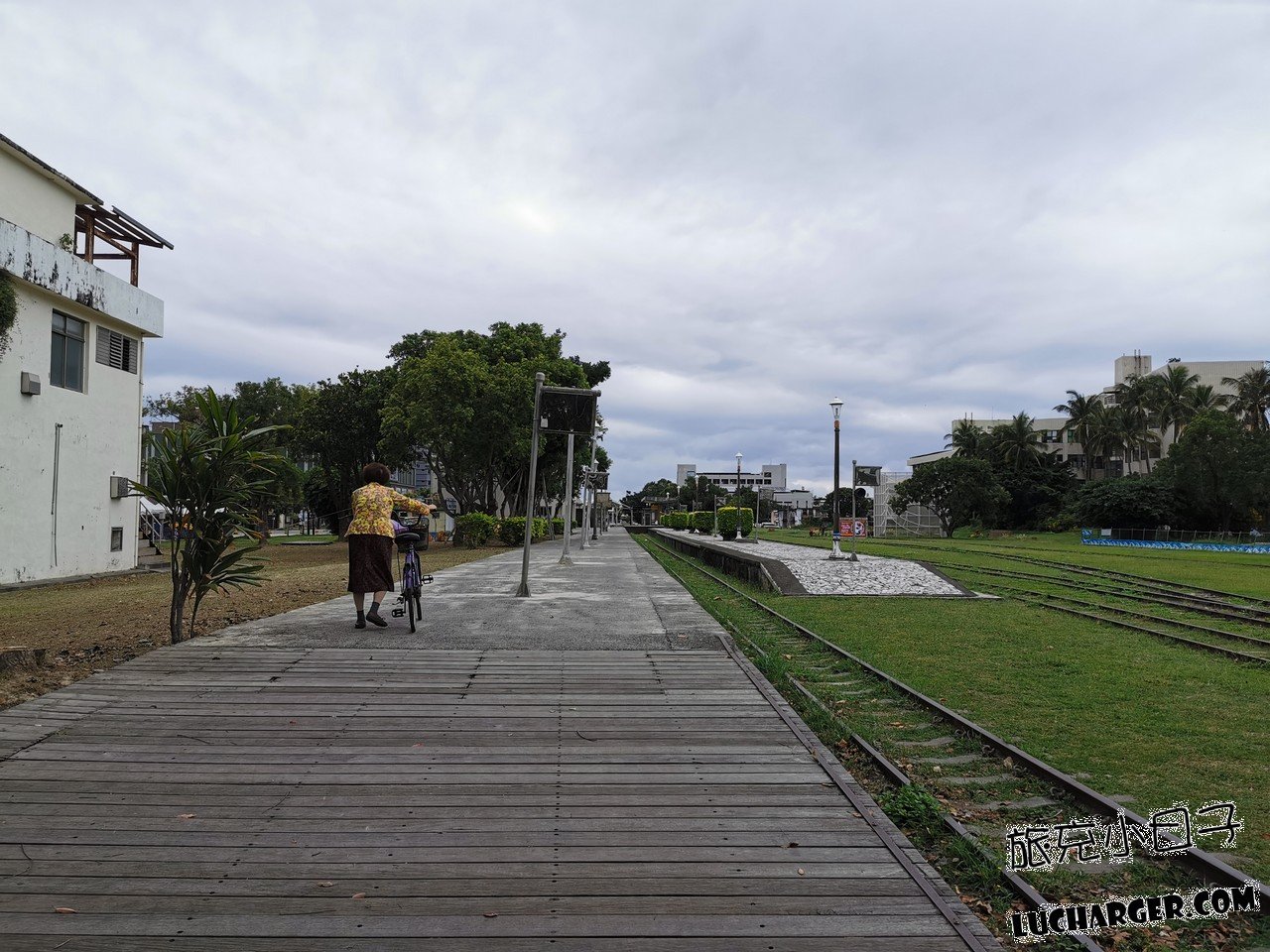 臺東舊鐵道路廊早晨散步景觀