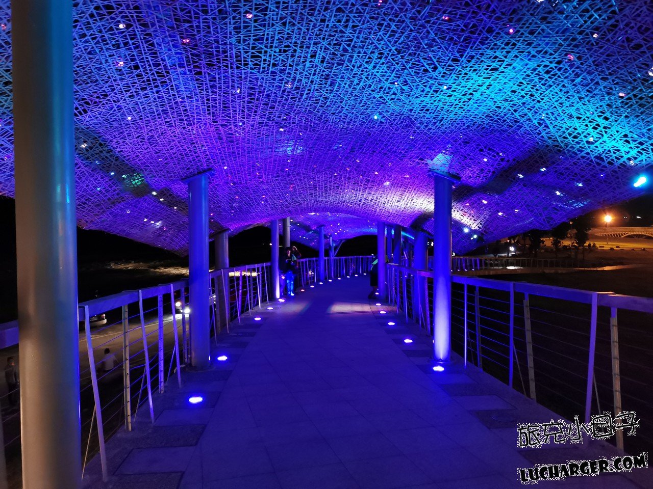 台東海濱公園國際地標夜間竹編造型與鋼構