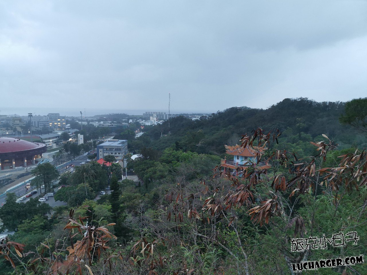 鯉魚山公園步道轉角與綠意畫面