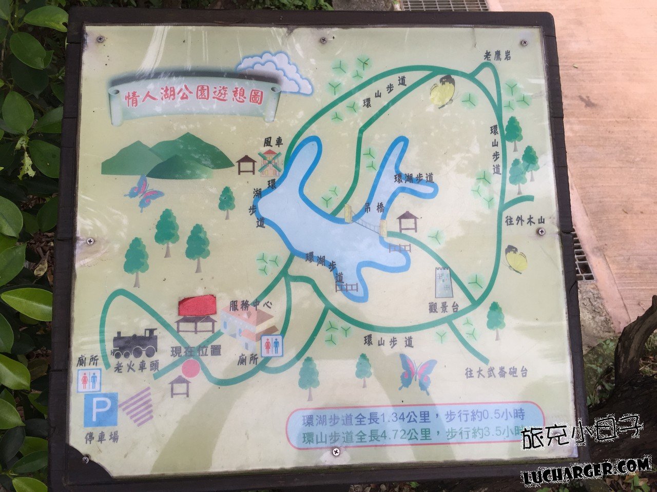 情人湖公園湖畔步道與基隆安樂區綠意景觀